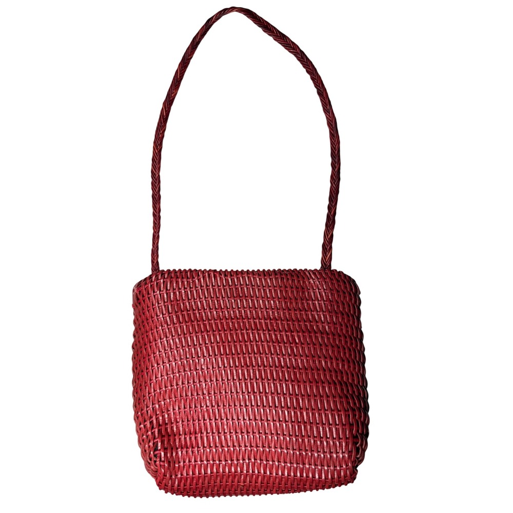 VTG DESMO Woven Leather Shoulder Bag